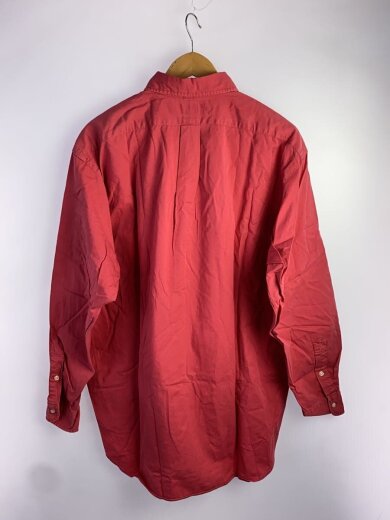 商品画像：90s/BLAIRE/ボタンダウンシャツ/長袖シャツ/L/コットン/RED/無地 2