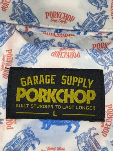 商品画像：半袖シャツ/L/ポリエステル/BLU/総柄/PORK AOP SHIRT 3