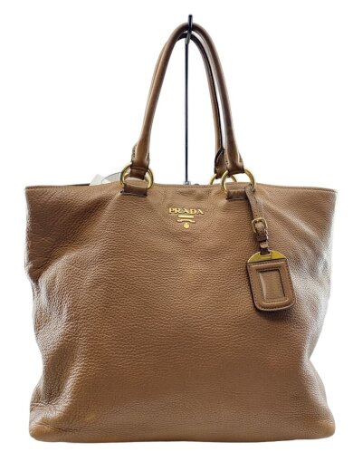 商品画像：トートバッグ/レザー/BRW/無地/2WAY【ショルダー欠損】 1