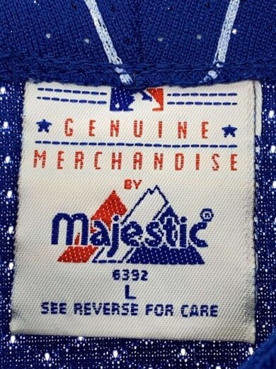 商品画像：USA製/Dodgers/ベースボールシャツ/L/ポリエステル/BLU/ストライプ 3