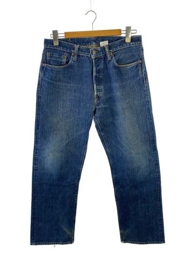 商品画像：ボトム/--/デニム/IDG/無地/Vステ/隠しリベット/緑耳/ヘビ革パッチ/縦落ち 1