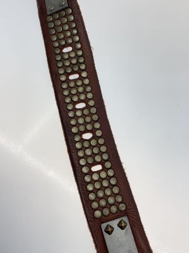商品画像：スタッズレザーベルト/牛革/BRW/メンズ/A62226170 4