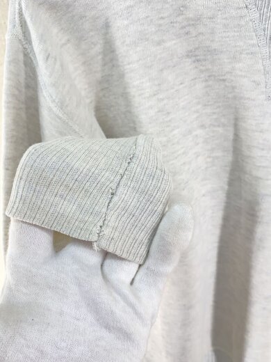 商品画像：50s～60s/針抜きリブ/前V/Vガゼット/スウェット/40/コットン/GRY/無地// 8