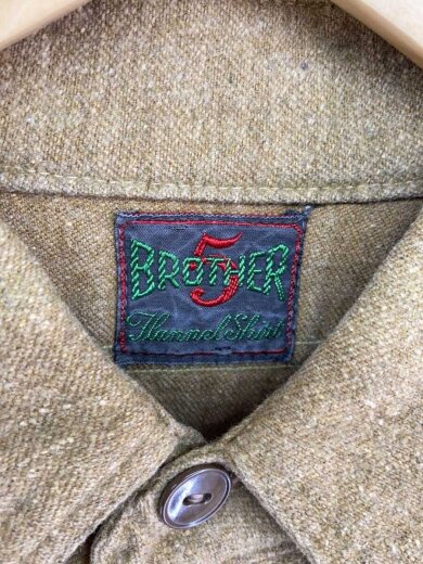 商品画像：40s/マチ付き/VINTAGE/長袖シャツ/--/--/KHK/無地// 3