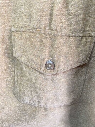 商品画像：40s/マチ付き/VINTAGE/長袖シャツ/--/--/KHK/無地// 6