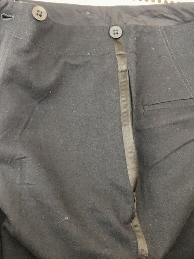 商品画像：60s～/VINTAGE/ドレスパンツ/ボタン欠/サウペンダー/ボトム/--/ウール/BLK/無地 6