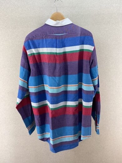 商品画像：90s/シンガポール製//ポロシャツ/L/コットン/マルチカラー/ボーダー 2