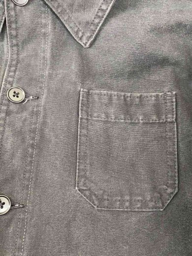 商品画像：60s～70s/コットンツイル/ブラック/カバーオール/--/コットン/BLK/無地 5