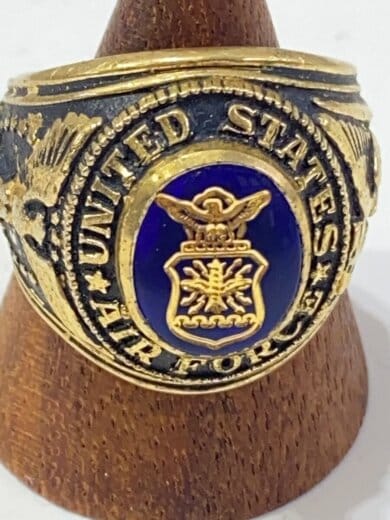 商品画像：リング/--/19号/カラーストーン/GLD/メンズ/カレッジリング 4