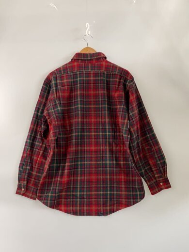 商品画像：USA製/ネルシャツ/L/ウール/RED/チェック// 2