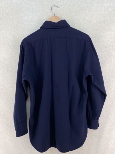 商品画像：70s/USA製//VINTAGE/長袖シャツ/L/ウール/NVY/無地// 2