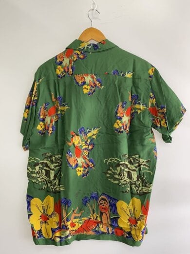 商品画像：アロハシャツ/M/レーヨン/GRN/総柄/mss-864// 2