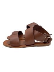 Flat Belt Sandals/サンダル/38/BRW/レザー