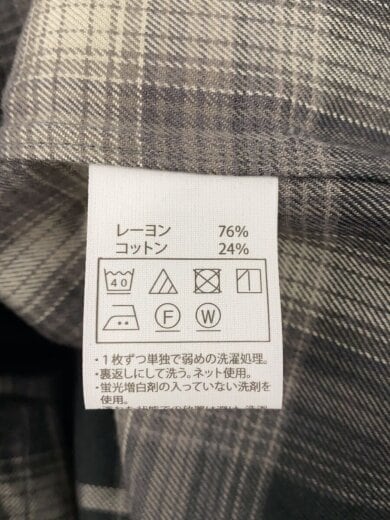 商品画像：R/C Ombre Check S/S/半袖シャツ/L/レーヨン/GRY/チェック/CTE-23S407// 4