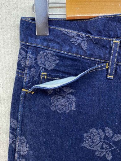 商品画像：Straight Jean/13oz Denim Rose Jacquard//S/IDG/花柄/PU197 7