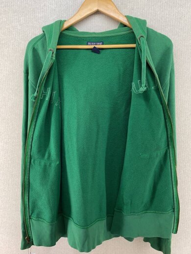 商品画像：90s～/RALPH LAURENロゴ/ジップパーカー/M/コットン/GRN/無地 3