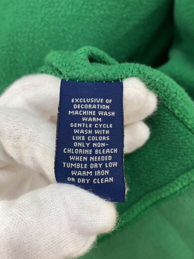商品画像：90s～/RALPH LAURENロゴ/ジップパーカー/M/コットン/GRN/無地 5