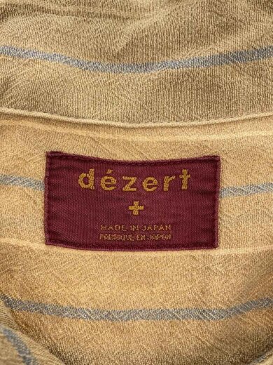 商品画像：dezert/80s90s/オープンカラー半袖シャツ/--/レーヨン/KHK・ボーダー 3