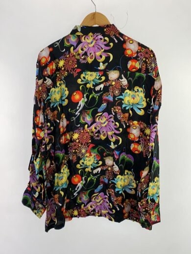商品画像：長袖シャツ/XL/コットン/BLK/総柄/PA-24JJSH-02 2