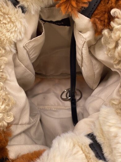 商品画像：ハンドバッグ/フェイクファー/BEG 6