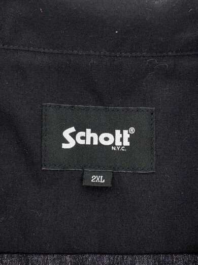 画像：Schott半袖シャツ/--/ポリエステル/BLK3