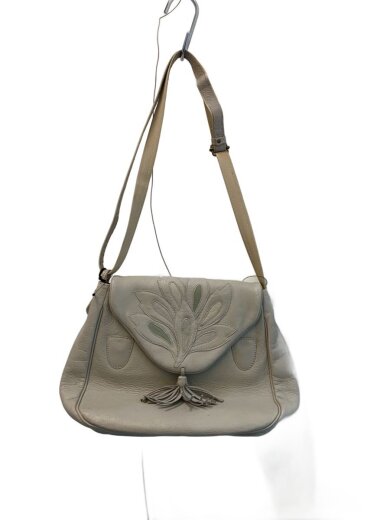 商品画像：ショルダーバッグ/レザー/KHK・1カ所表面に数ミリ程のペン跡あり 1