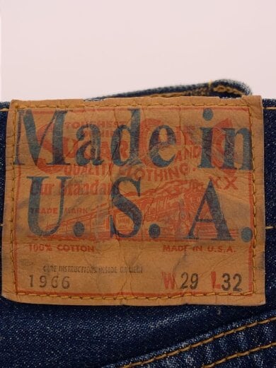 商品画像：66前期モデル/ボタン裏6/USA製/  ストレートパンツ/29/デニム/IDG/1966 4
