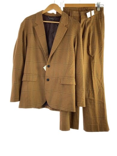 商品画像：セットアップ/M/ポリエステル/BRW/チェック/千鳥格子・ジャケットサイズM・ボトムサイズS 1