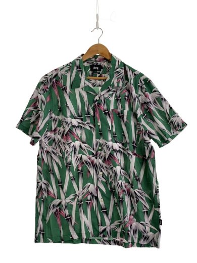商品画像：半袖シャツ/L/ポリエステル/GRN/総柄 1