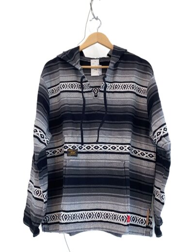 商品画像：パーカー/L/コットン/GRY/総柄 1