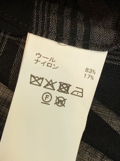 商品画像：半袖シャツ/L/ウール/BLK/チェック/2025SS 4