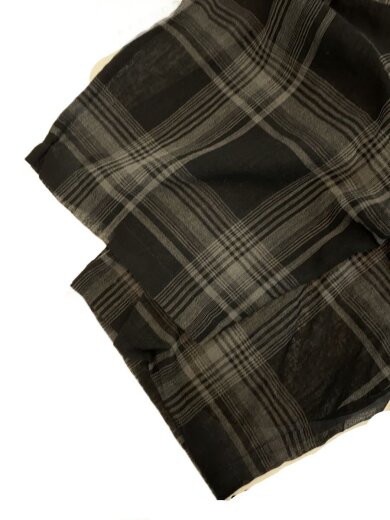 商品画像：半袖シャツ/L/ウール/BLK/チェック/2025SS 5