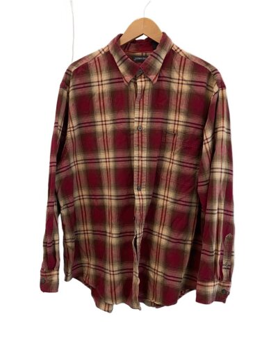 商品画像：長袖シャツ/XL/コットン/RED/チェック 1