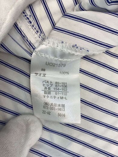 商品画像：半袖ワンピース/--/コットン/WHT/ストライプ 4