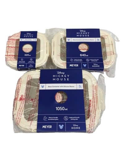 商品画像：調理器具その他/3点セット/WHT/電子レンジコンテナ/Mickey Mouse 1