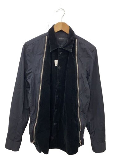 商品画像：切替デザイン長袖シャツ/16/41/コットン/BLK// 1