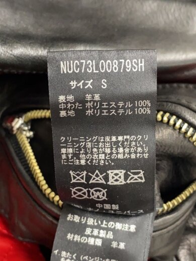 商品画像：ダブルライダースジャケット/S/羊革/BLK/NUC73L00879SH 4