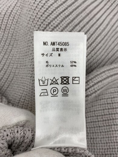 商品画像：ニット・セーター(厚手)/M/ウール/GRY/無地/AMT45085 4