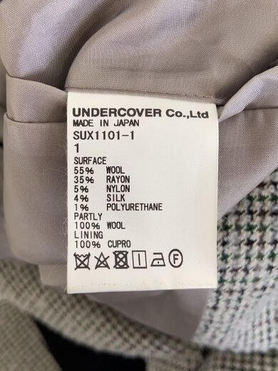 商品画像：テーラードジャケット/1/ウール/GRY/総柄/SUX1101-1 4