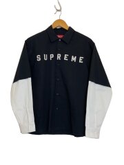 長袖シャツ/S/コットン/BLK/20AW 2-Tone Work Shirt