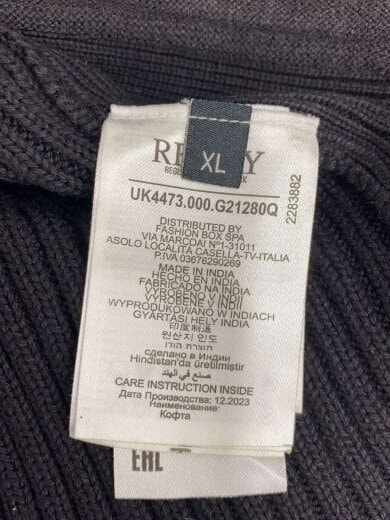 商品画像：ニット・セーター(薄手)/XL/コットン/BLK/無地/UK4473.000.G21280q 4