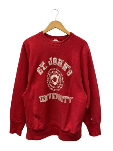 商品画像：スウェット/XL/コットン/RED/プリント/80s/リバースウィーブ/三段プリント// 1