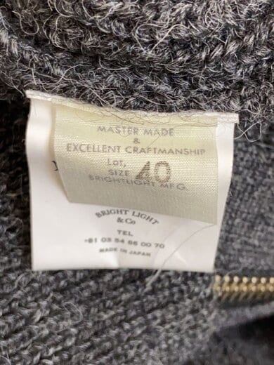 商品画像：ALPAKA TURTLE-NECK ZIP SWEATER/40/ウール/GRY/212OJ-KN01 4