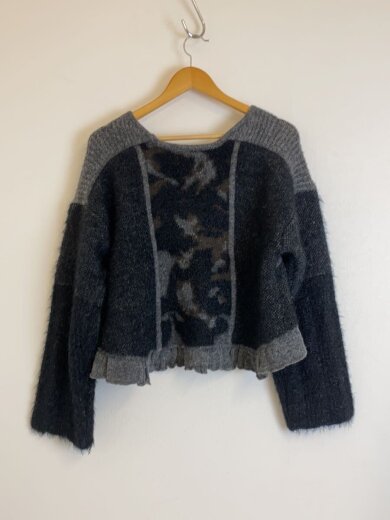 商品画像：カーディガン(厚手)/FREE/ポリエステル/BLK/2422-NT-03 2