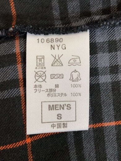 商品画像：ネルシャツ/S/コットン/BLK/チェック// 4