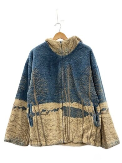 商品画像：COUNTRY WOODS/フリースジャケット/M/アクリル/BLU/総柄// 1