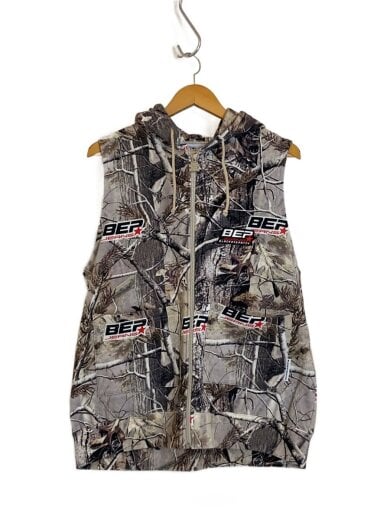 商品画像：ベスト/M/コットン/BEG/カモフラ/BEP JEANS REALTREE SWEAT VEST 1