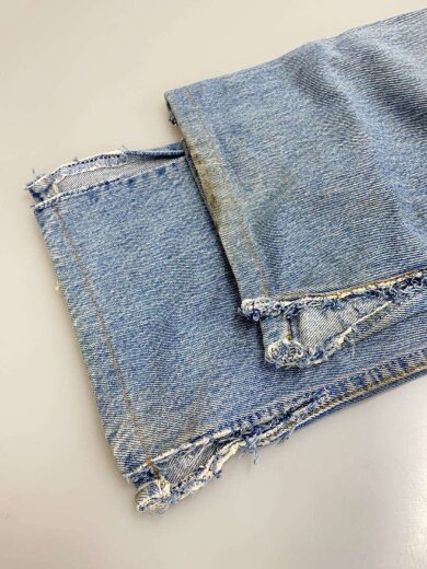 商品画像：ボトム/32/コットン/IDG/無地/リメイク品の為、ダメージ判別不能// 7