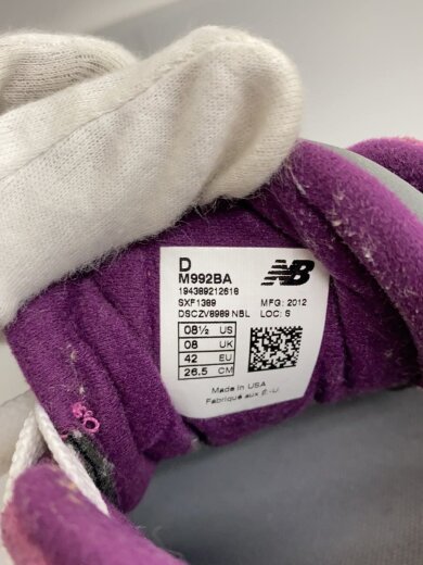 商品画像：M992/USA製/ローカットスニーカー/26.5cm/PUP/M992BA 5