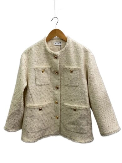 画像：PLSTツイードジャケット/ノーカラー/S/アクリル/IVO/12-24040211